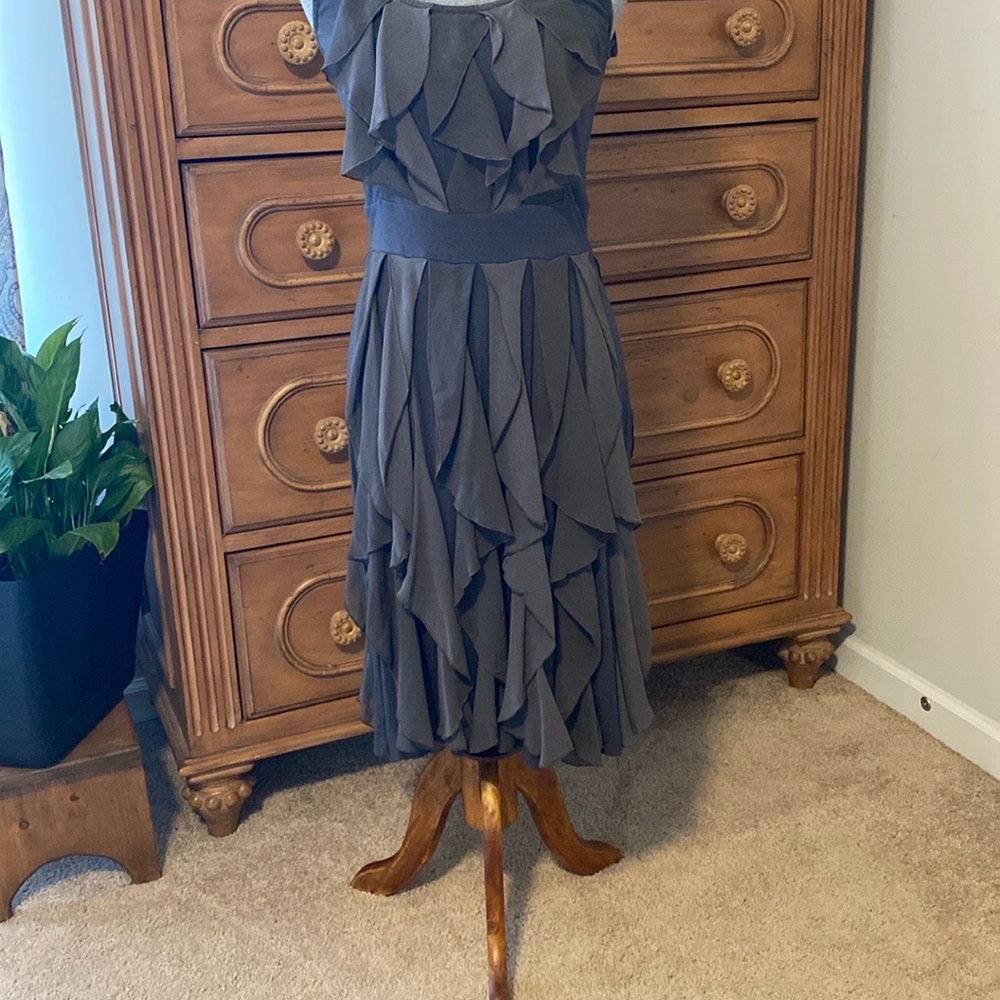Ric Rac Elegant Gray Ruffle Dress
